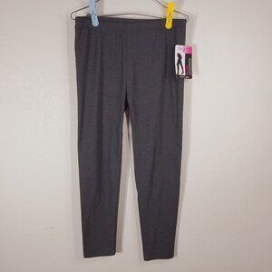 Skylee Collection Fleece-Lined Plus Size Leggings Dark Gray Stretchy & Comfy
